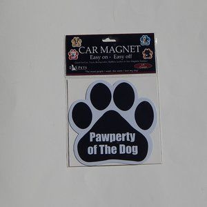 E&S Pets Car Magnet - Pawperty of The Dog - Dog Paw 5" x 5.5"